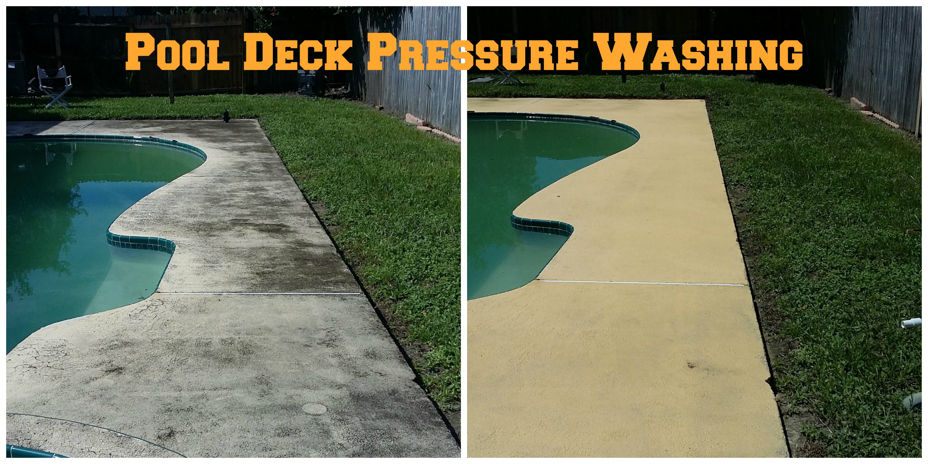 pool deck before and after cleaning image 